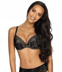 MAT M-3201/11 Push-up melltartó, fekete-bézs, virágmintás csipke (M-3201/11)