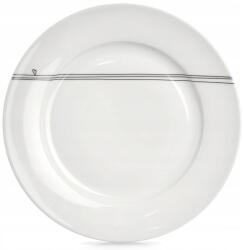  Ebédlő Tányér Csempe, 27cm, fehér porcelán, szív motívum (5904316460914)