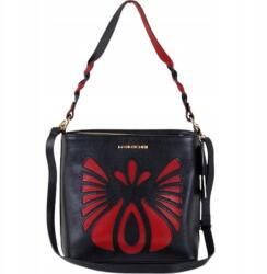 Massimo Connti Massimo Contti kézitáska klasszikus valódi bőr fekete piros pillangó (685CCZ)
