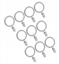 ESTAdeco Csendes Béka Karika, 16/19mm, ezüst Nikkel, 23mm belső átmérő, 10 db (KÓŁKO CICHE z żabką 19 mm NIKIEL KPL10)