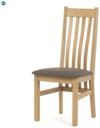  Tömör Tölgy Étkezőszék Barna Párnázott Üléssel. C-2100 - pepita