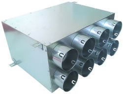 ONIXCOM-BS Osztódoboz szellőztető rendszerhez vízszintes kivezetéssel - 8x75/160D-H