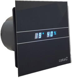 CATA E-GLAS fürdőszoba ventilátor üveg előlappal - 100 , Páraérzékelő , fekete