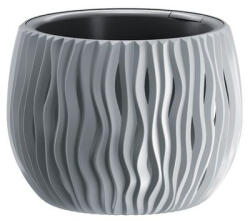 Prosperplast Virágcserép Sandy Bowl 240, 238x161 mm, Szürke, Betét (STP01255511)