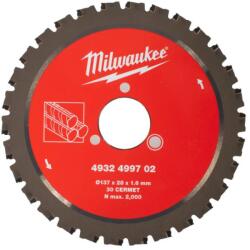 Milwaukee Lame de ferăstrău circular pentru tăietoare de armătură CSB PM 137x28x1.6x30 - 1 BUC (4932499702)