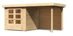 Karibu fából készült kerti ház KARIBU ASKOLA 2 + egy menedéket 240 cm beleértve a hátsó falat is (9164) natur (LG3210)