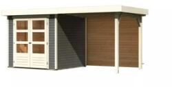 Karibu fából készült kerti ház KARIBU ASKOLA 2 + egy menedéket 240 cm beleértve a hátsó falat is (9165) terragrau (LG3211)