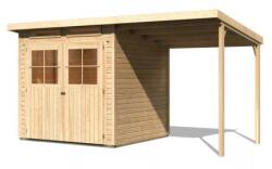 Karibu fából készült kerti ház KARIBU GLUCKSBURG 4 + egy menedéket 190 cm (83232) natur (LG3498)