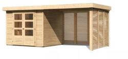 Karibu fából készült kerti ház KARIBU ASKOLA 3 + egy menedéket 280 cm (9175) natur (LG3182)