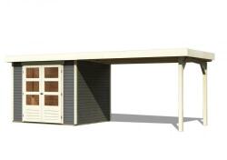 Karibu fából készült kerti ház KARIBU ASKOLA 3 + egy menedéket 280 cm (82924) terragrau (LG1769)