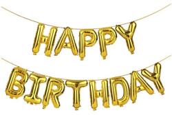 Cyrax Set baloane folie Cyrax, Happy Birthday, 40 cm, auriu (125297)