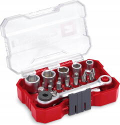 Einhell Set 21 chei tubulare si biti suport biti cu schimbare rapida, adaptor clichet reversibil, cutie de depozitare (13442725) - 24mag