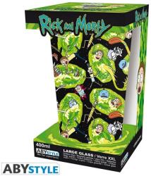 ABYstyle Abysse Corp: Rick and Morty large glass (400 ml) - Portals (Ajándéktárgyak)