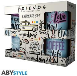 ABYstyle Abysse Corp: FRIENDS set 4 espresso mugs - Doodle (Ajándéktárgyak)