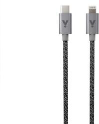 Epico Cablu de date ISTYLE fabric braided USB-C la Lightning 1.2m, Space Grey (9915101300183)