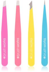 Brushworks Tweezer Set Neon csipeszszett