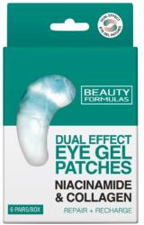 Beauty Formulas 6 db-os szemkörnyékápoló géltapasz készlet, szépségformulák, niacinamid és kollagén, hidratálás, revitalizáció (8046614HURT)