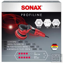 SONAX Profiline ExzenterPad Hart polírozó szivacs piros kemény 125mm