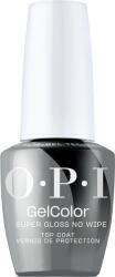 OPI Körömlakk, Felső réteg, ragacsos réteg nélkül vegán és hema-mentes félpermanens körömlakkhoz OPI Gel Color Super Gloss No Wipe Top Coat, 15 ml