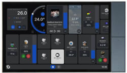 Shelly Wall Display XL Silver - 10, 1″-es fali vezérlőpanel és villanykapcsoló, Wi-Fi, Bluetooth, szürke (FG3800238071691)