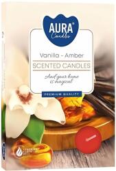 BISPOL Set de lumânări parfumate de ceai Bispol Aura - Vanilla Amber, 6 buc (p15-355)