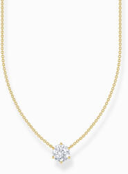 Thomas Sabo KE2210-414-14-L45V Gold-plated chain w. white zirconia pendant , Femei
