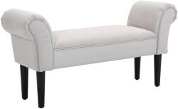 Homcom Kárpitozott pad, Homcom, fa/textil, hengerelt kartámasz, 102 x 31 x 51 cm, Hamuszürke