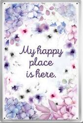Simetro Placă metalică Simetro - My Happy Place Is Here (2521010310081)
