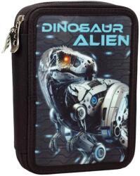 GIM Penar cu rechizite GIM - Dinosaur Alien, 2 fermoare (357-27100) Penar