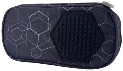 PIXIE CREW Penar școlar oval Pixie Crew - Hexa Black (PXA-14-34) Penar