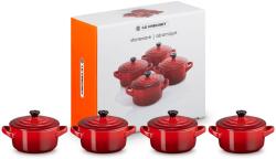 Le Creuset Тава за фурна 10 см, 250 мл, комплект от 4 бр. , CERISE, керамика с глазура, Le Creuset (LECR79212100600100)