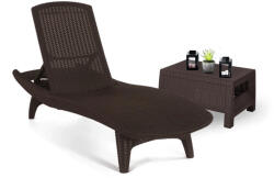 Keter Pacific kerti nyugágy set Corfu asztallal barna (207786_211104) - leziteronline