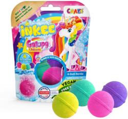 CRAZE Bombă de baie spumante INKEE - Unicorn Galup culori pachet 4 (59821)