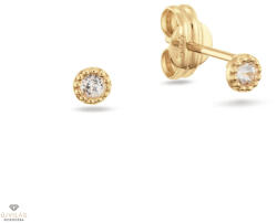 Jackie Gold Grimaldi fehér topáz arany fülbevaló - JKE25.511