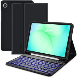 Tech-Protect TP3203 Tech-Protect tolltartós Samsung Galaxy Tab A9 / A11 tok billentyűzettel, Fekete (TP3203)