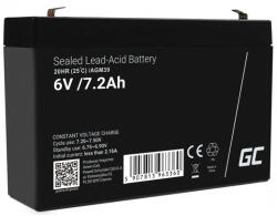 Green Cell AGM39 újratölthető elem Zárt savas ólom (VRLA) 7200 mAh 6 V (AGM39)