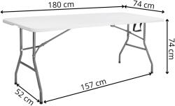 SPRINGOS Gf0108 összecsukható Katering Asztal 180 X 74 X 74 Cm (gf0108)