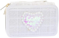 Nice Tweed pencil case 3 levels white (19086)