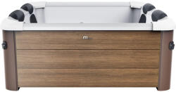 MSpa Jakuzzi, MSpa Frame Amber Aero PLUS, 6 személyes, 1150 l, 180 × 180 × 65 cm, duál masszázsrendszer, LED világítás, UVC fertőtlenítés, fa hatású burkolat (TC8050656)