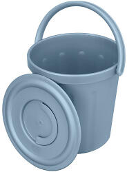 Ics Vödör, Ics C552010, 10 l, kék, fedéllel, 25, 5 cm felső átmérő, 27 cm magas, 19, 5 cm alsó átmérő (TC254288)