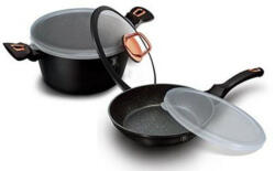 Berlinger Haus Black Rose Collection 5 részes edénykészlet márvány bevonattal (BH-6790T)