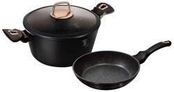 Berlinger Haus Black Rose Collection 3 részes edénykészlet márvány bevonattal (BH-8167)