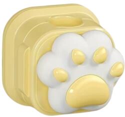  Univerzális mancs figurás, mágneses kábelrendező, citromsárga, ragasztható