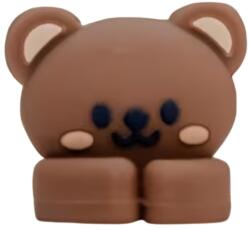  Univerzális barna maci kábelrendező, szilikon, ragasztható