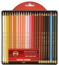 KOH-I-NOOR Polycolor Artist's Coloured Pencils Комплект цветни моливи Portrait 24 бр (<![CDATA[3824024014PL]]>)