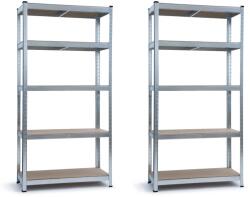  2db Salgó polc, 5 szintes 180x90x40cm, horganyzott