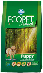 Ecopet Natural Natural Medium Puppy Száraz Kutyatáp (Csirke) - 14 kg