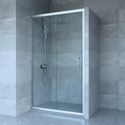 Welland SD-110 elhúzható zuhanyajtó - 110 cm - matt króm profil