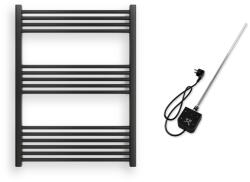  Törölközőszárító radiátor elektromos fűtőpatronnal 75 x 100 cm - Nero Italia AF-05-400W (fekete)