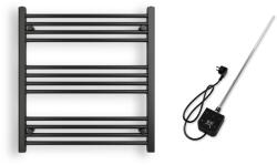  Törölközőszárító radiátor elektromos fűtőpatronnal 75 x 80 cm - Nero Italia AF-05-400W (fekete)